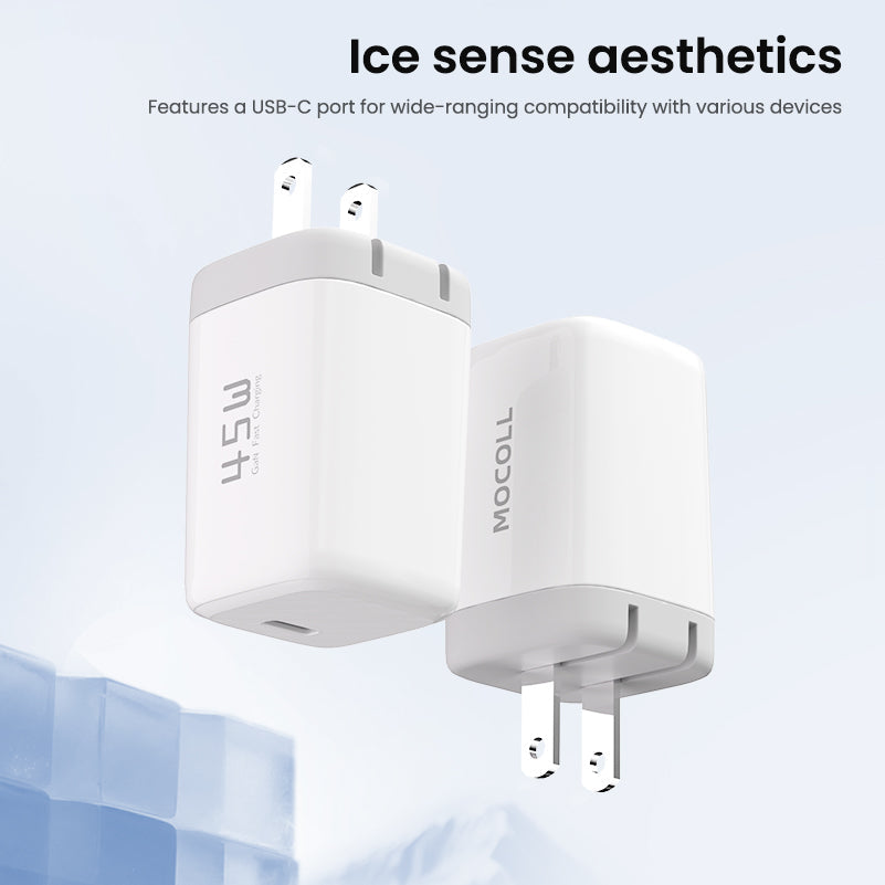 Tiny Icy Crystal Series 45W Dual-port GaN Fast Charger (US) MOCOLL