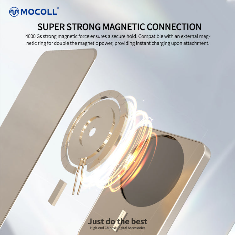 MOCOLL Magnetic Wireless Power Bank 20W Ultra Thin-Gold