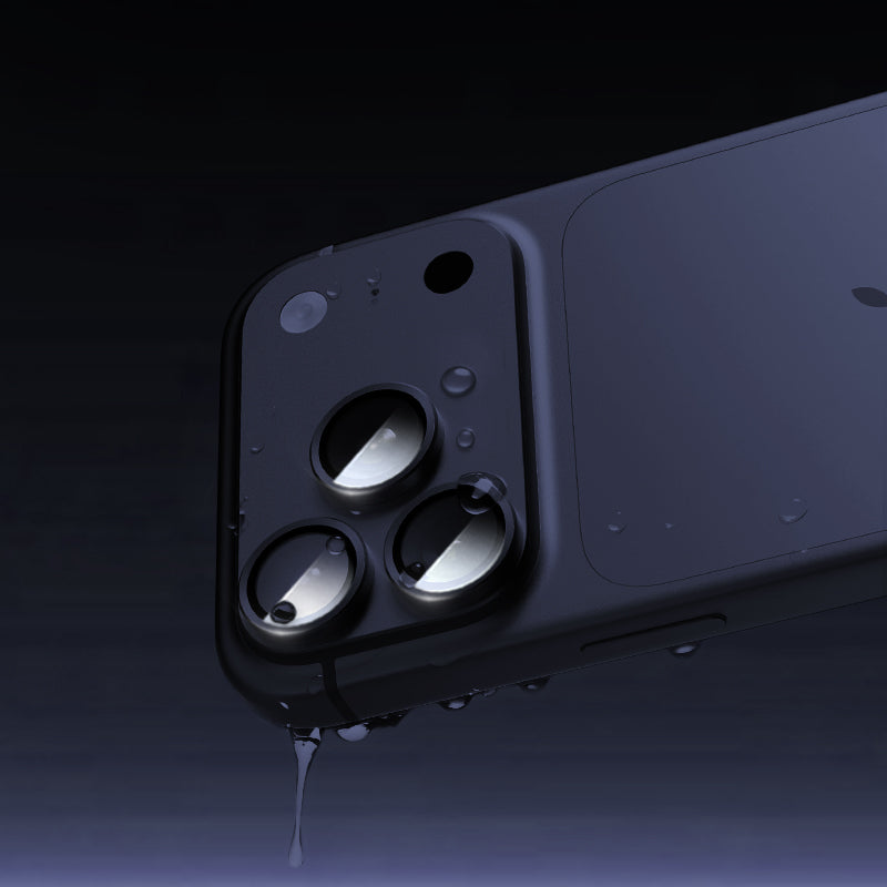 Lens Tempered  Glass  With Metal Frame - Blue