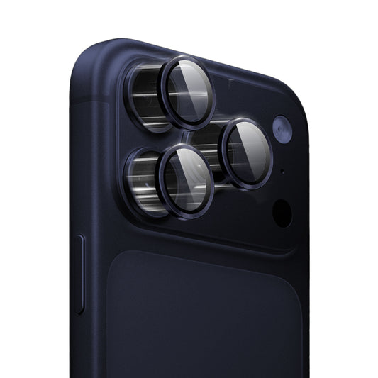 Lens Tempered  Glass  With Metal Frame - Blue