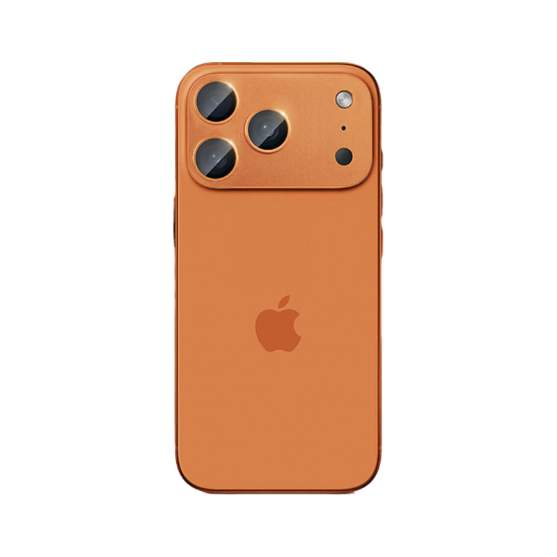 Lens Tempered Glass With Metal Frame (Integrated )- Orange
