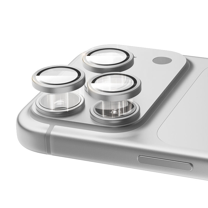 Lens Tempered  Glass  With Metal Frame - Silver