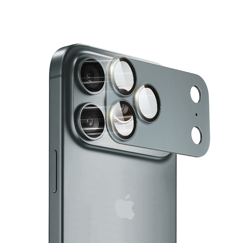 Lens Tempered Glass With Metal Frame (Integrated )- Gray