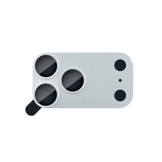 Lens Tempered  Glass  With Metal Frame  (Integrated )- Silver