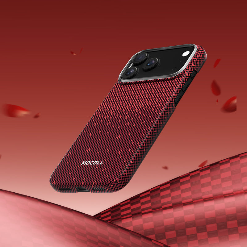 Kevlar Magnetic Circle Case ( iPhone 17 Pro Max Red )