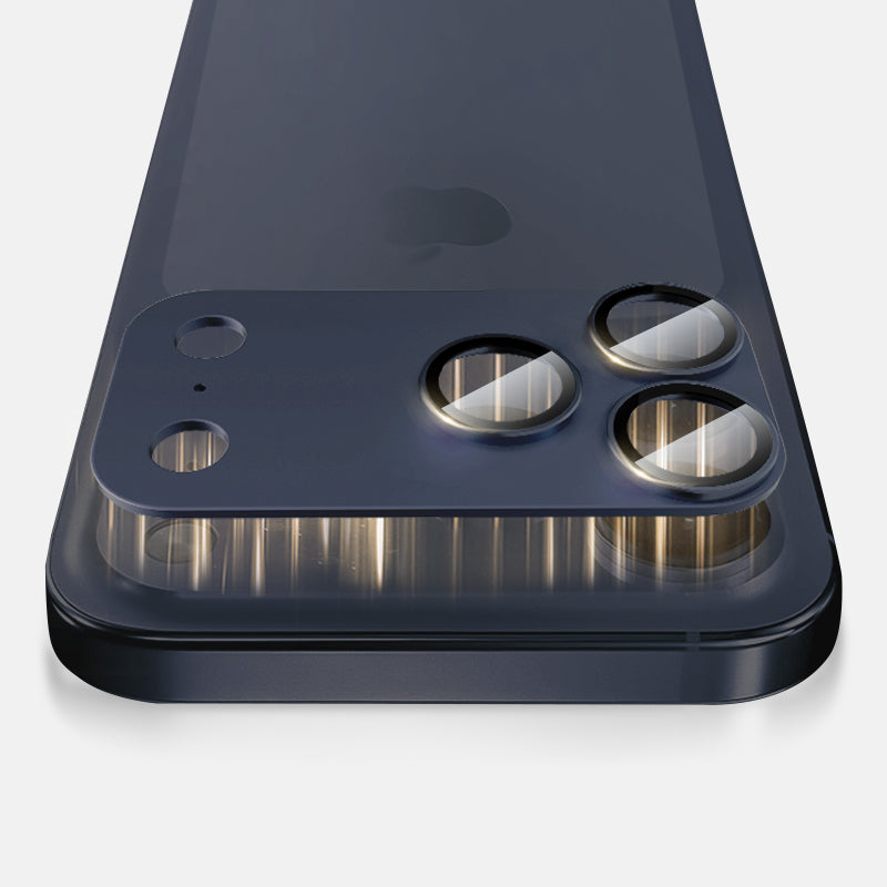 Lens Tempered  Glass  With Metal Frame  (Integrated )- Blue