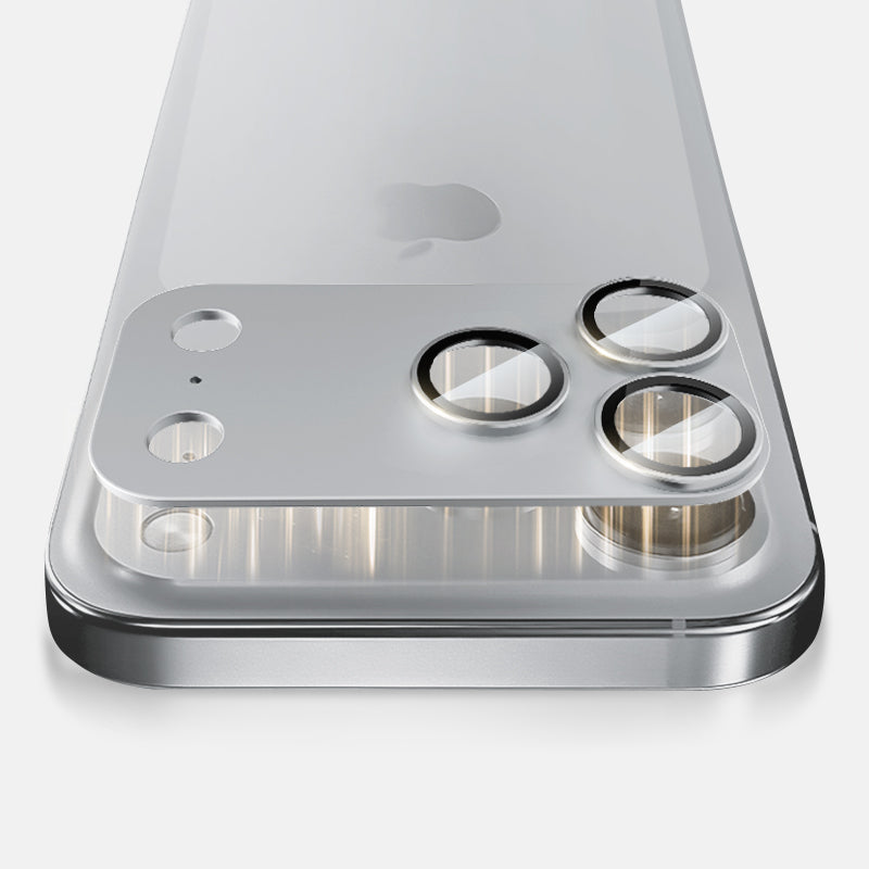 Lens Tempered  Glass  With Metal Frame  (Integrated )- Silver