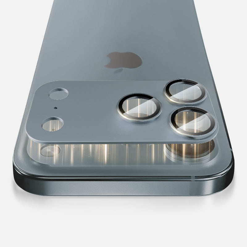 Lens Tempered Glass With Metal Frame (Integrated )- Gray