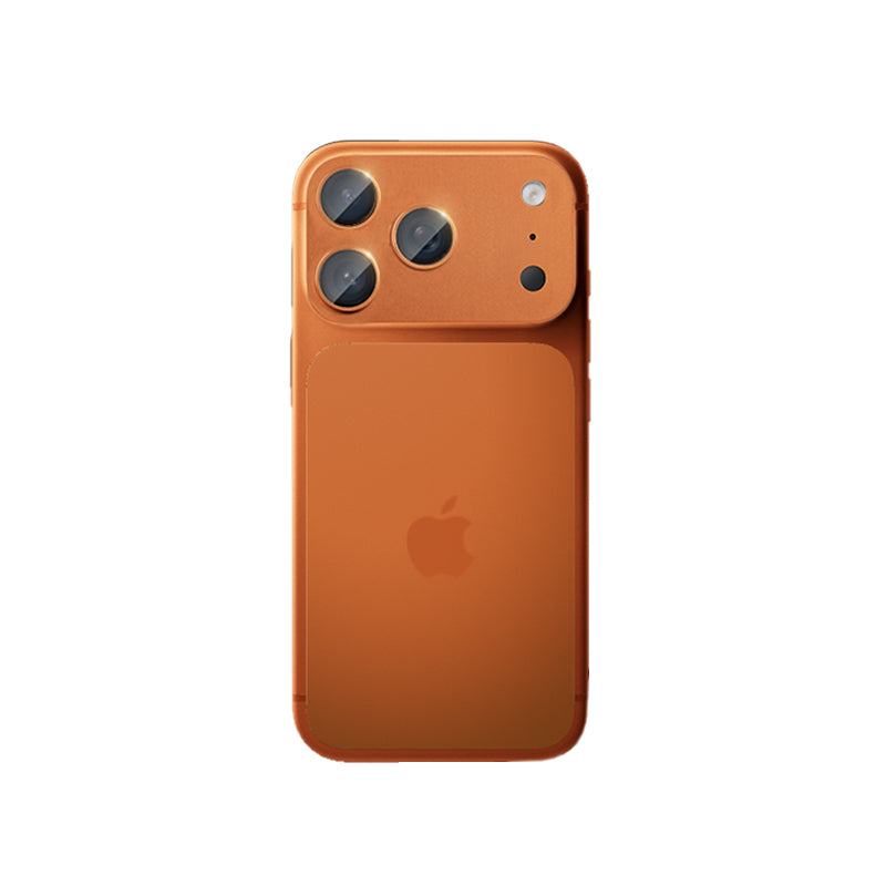 Lens Tempered  Glass  With Metal Frame  (Integrated )- Orange