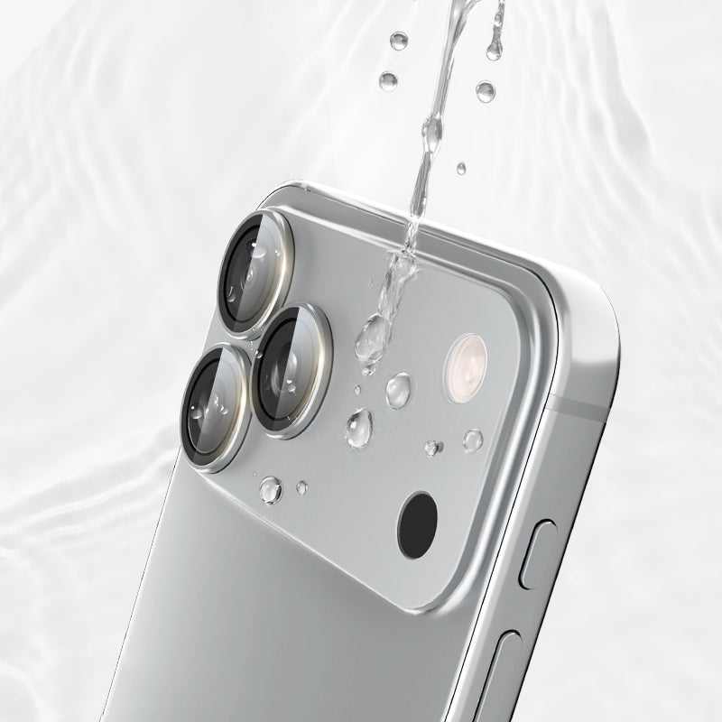Lens Tempered Glass With Metal Frame (Integrated )- Silver