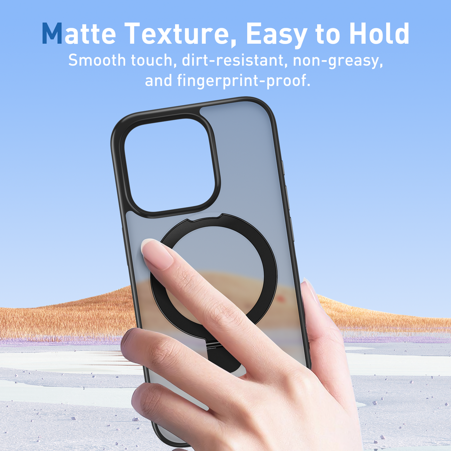 Magnetic phone case stand