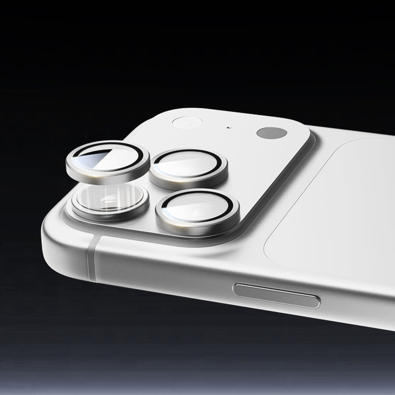 Lens Tempered  Glass  With Metal Frame - Silver