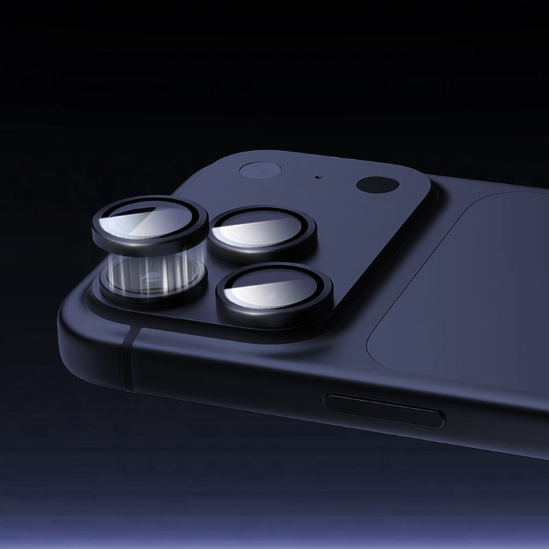 Lens Tempered  Glass  With Metal Frame - Blue