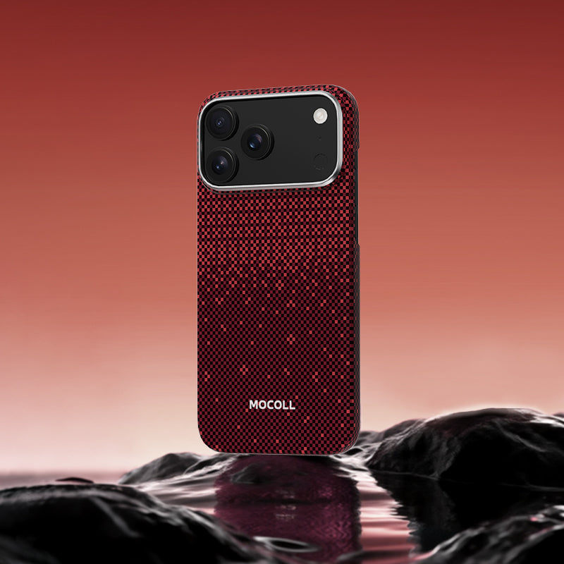Kevlar Magnetic Circle Case ( iPhone 17 Pro Max Red )