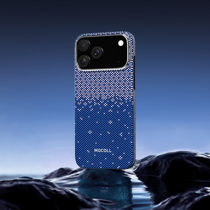 Kevlar Magnetic Circle Case ( iPhone 17 Pro Max Blue )