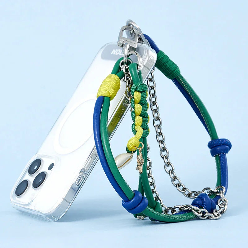MOCOLL Colorful Phone Lanyard Accessory with Chain
