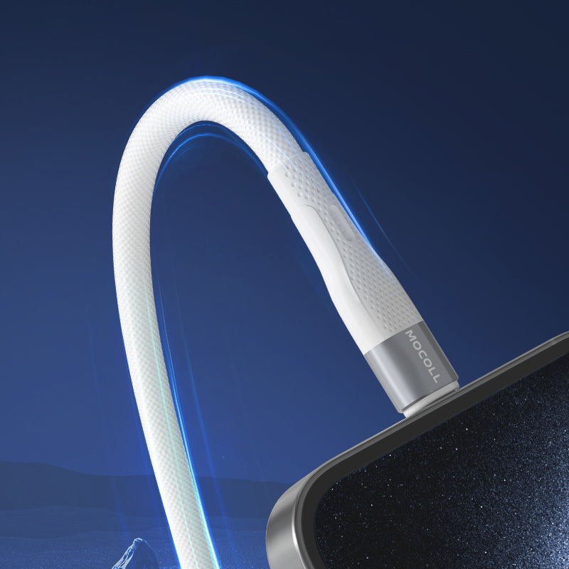 MOCOLL Fast Charging Cable USB-C Durable 6ft White