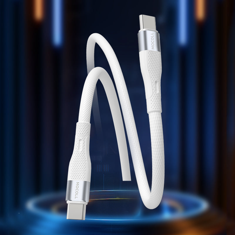 MOCOLL Fast Charging Cable USB-C Durable 6ft White
