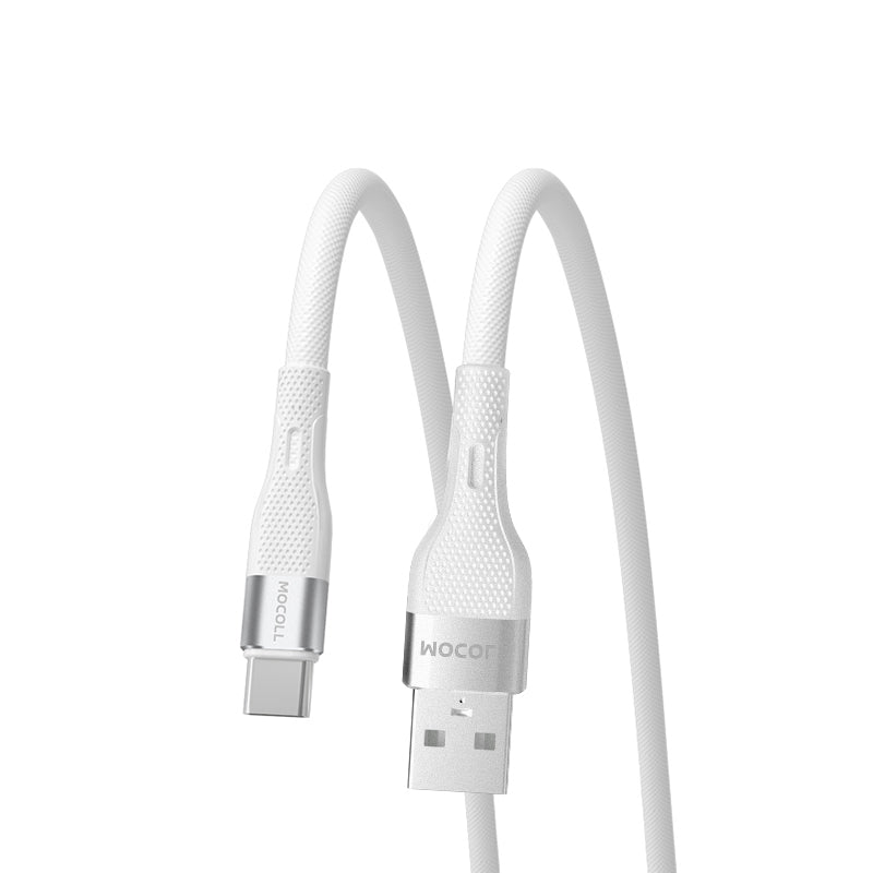 MOCOLL Fast Charging Cable USB-C Durable 6ft White