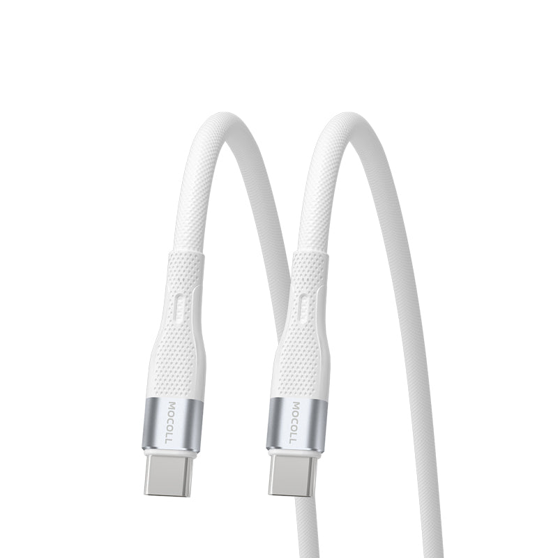 MOCOLL Fast Charging Cable USB-C Durable 6ft White