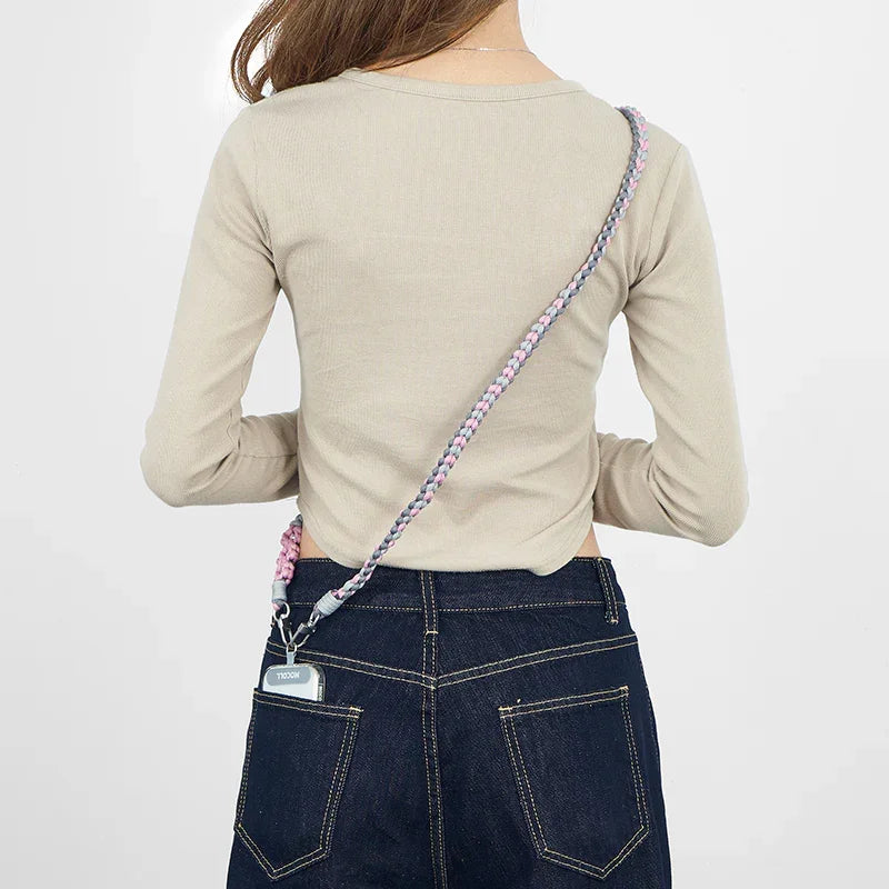 MOCOLL Funny Phone Charm Strap with Floral Design