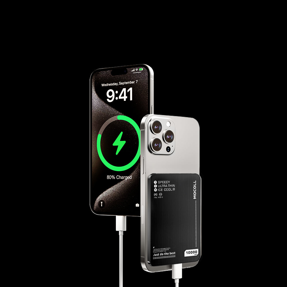 MOCOLL Magnetic Wireless Power Bank 20W Ultra Thin-Black