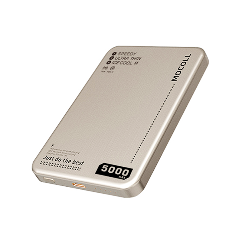 MOCOLL magnetic wireless power bank 20W with 5000mAh capacity and ultra-thin speed design