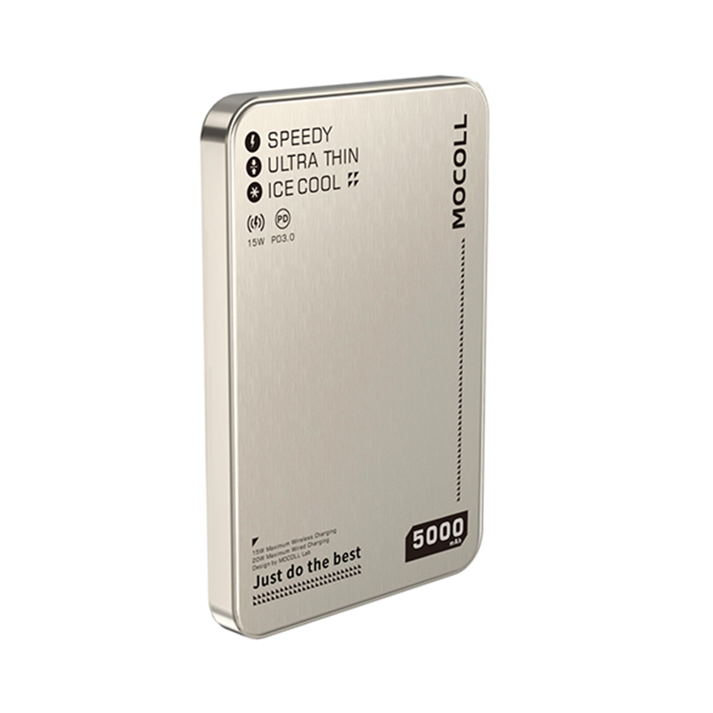 MOCOLL Magnetic Wireless Power Bank 20W Ultra Thin-Gold