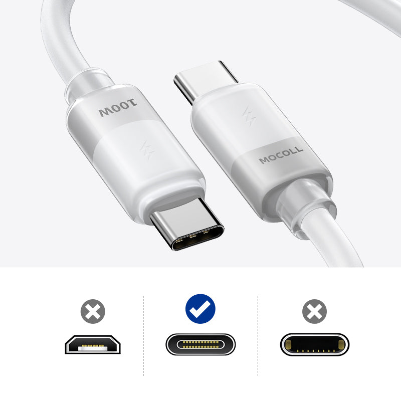 MOCOLL Tiny Icy Crystal USB-C Cable 100W Fast Charging