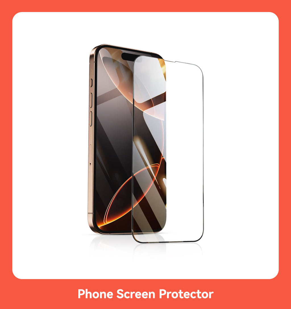 Durable screen protector for smartphones displayed with quick installation on a modern phone