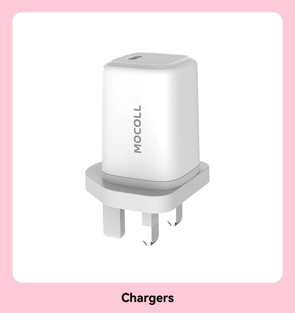 Affordable premium phone charger collection featuring compact white and green USB wall adapters
