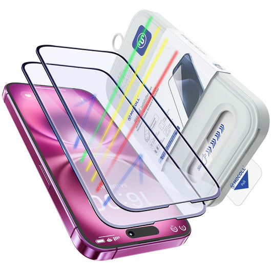 Full-screen tempered glass screen protector, 2-pack