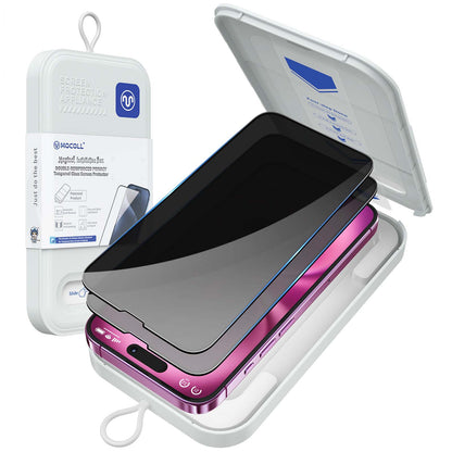 Full-screen tempered glass screen protector, 2-pack, privacy screen protector