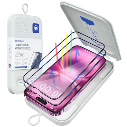 Full-screen tempered glass screen protector, 2-pack