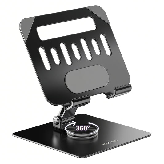 MOCOLL 360° Rotating Desk Stand – Durable Carbon Steel Phone & Tablet Holder with Stable Base