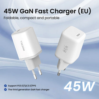 Tiny Icy Crystal Series 45W Dual-port GaN Fast Charger （EU） MOCOLL