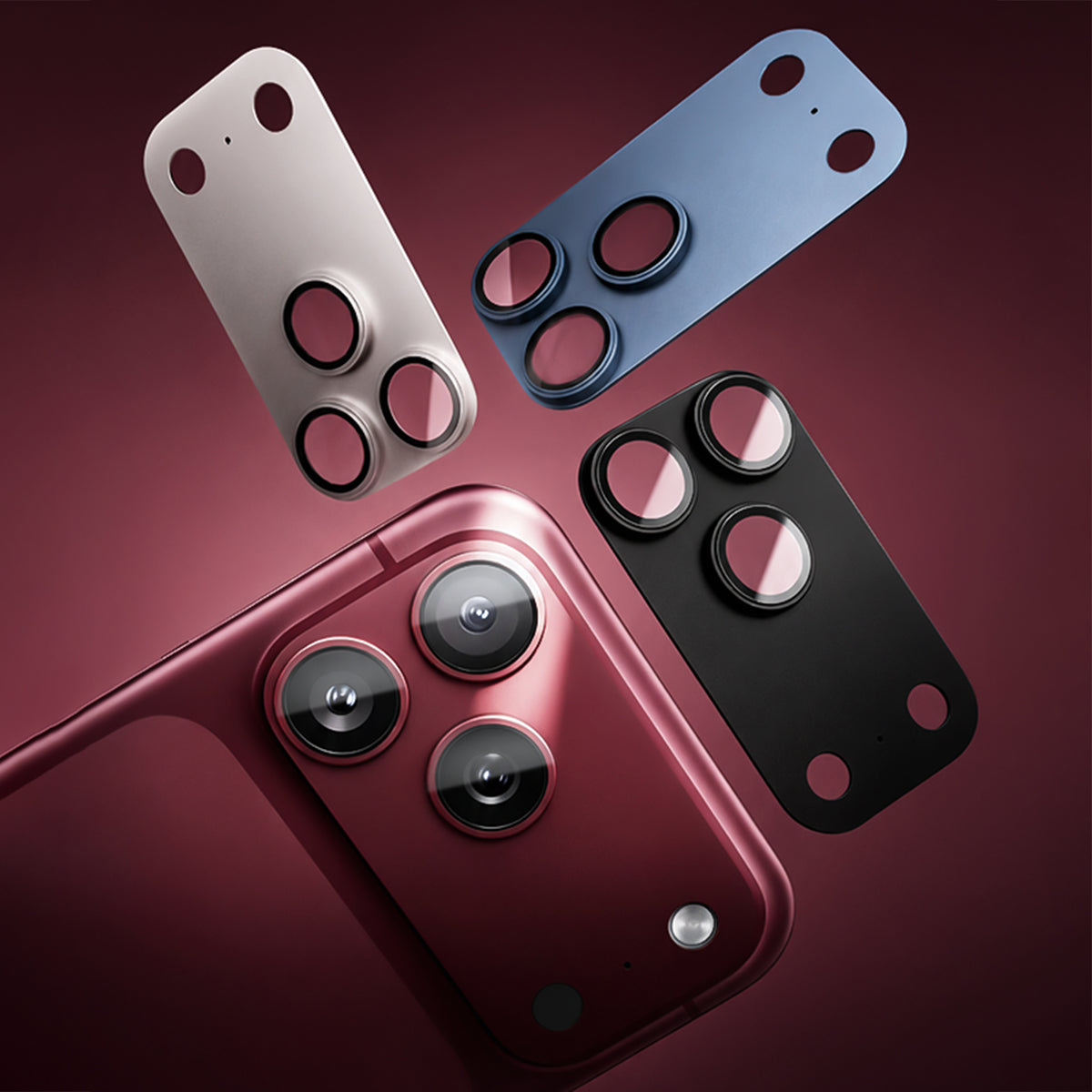MOCOLL 360° Camera Lens Protector with Aluminum Alloy Frame for iPhone 18