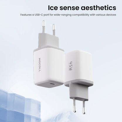 Tiny Icy Crystal Series 45W Dual-port GaN Fast Charger （EU） MOCOLL