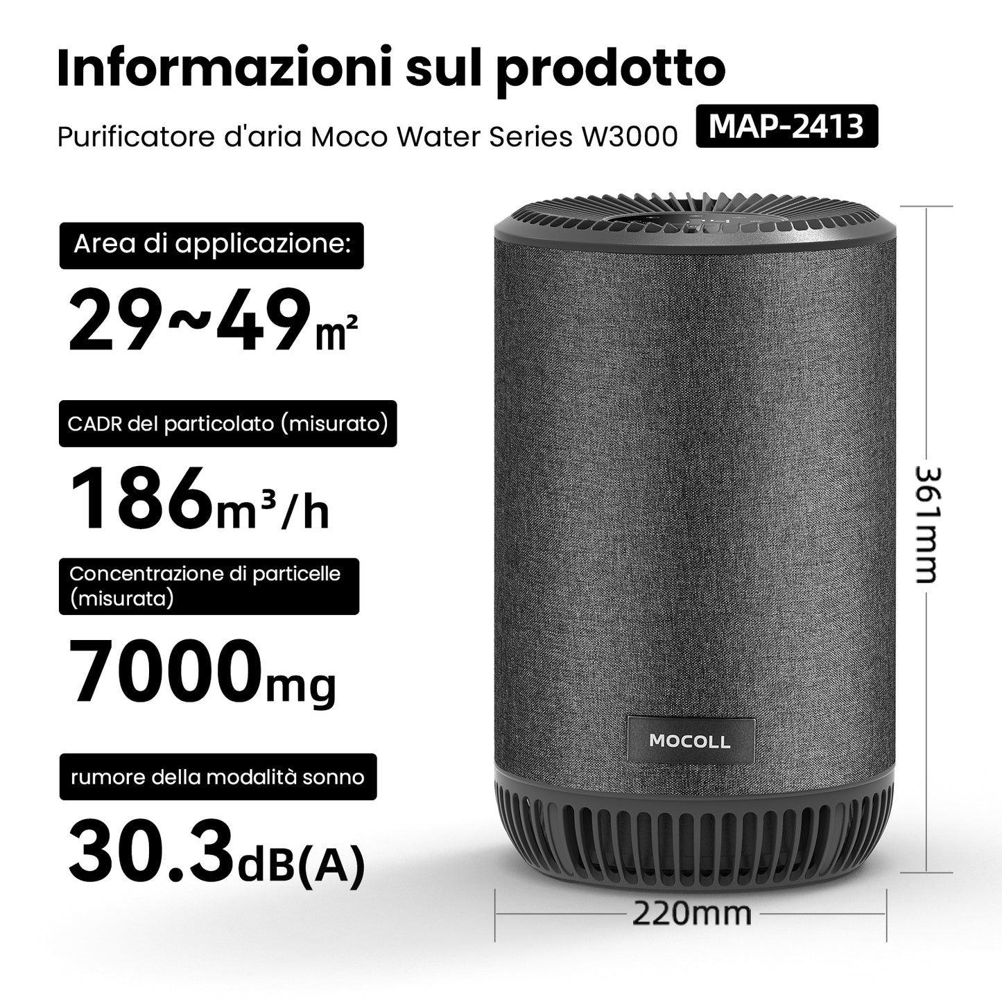 HydroFresh Series W3000 Air Purifier