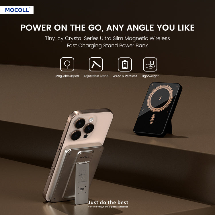 MOCOLL 20W Portable Power Bank with Magnetic Wireless Charging