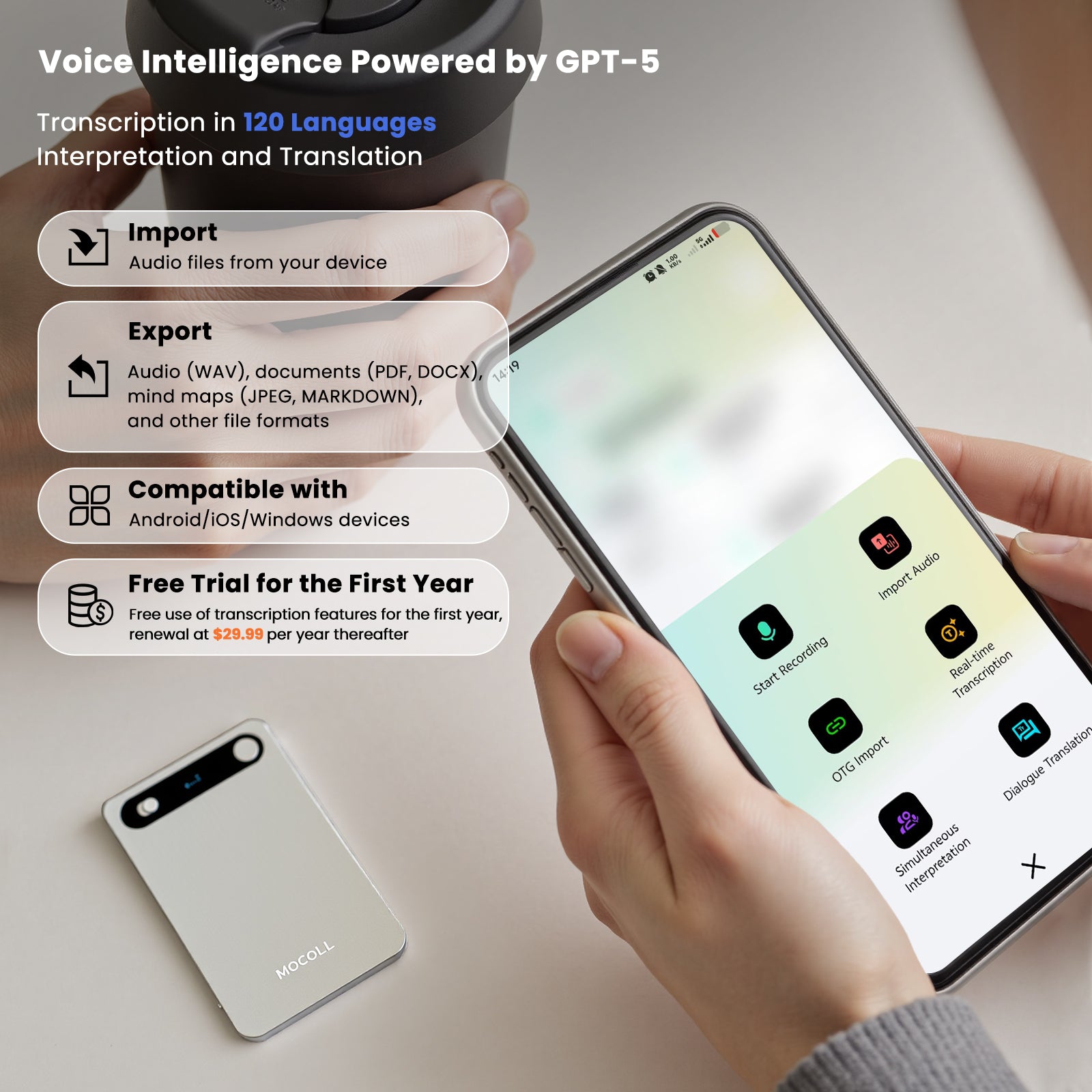 120-language intelligent AI recorder