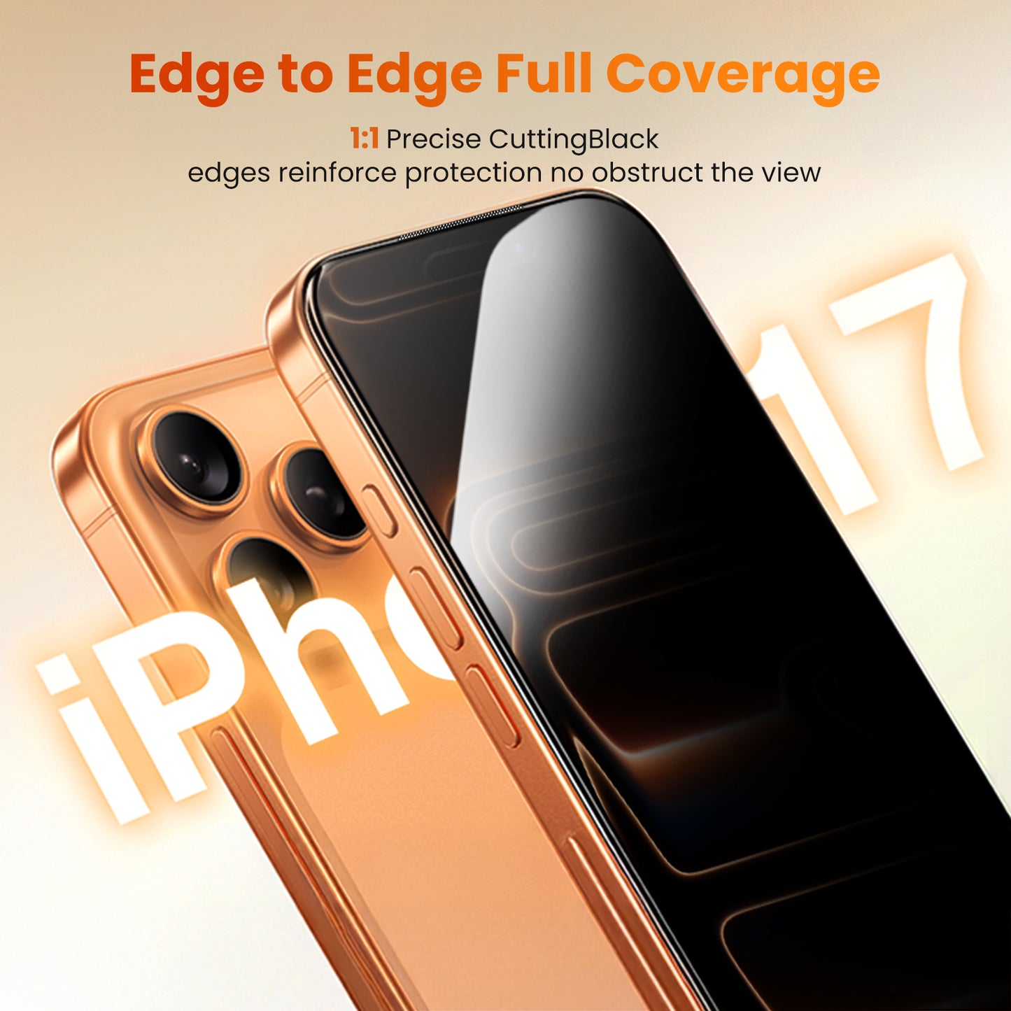 Apple 17 Pro tempered glass screen protector