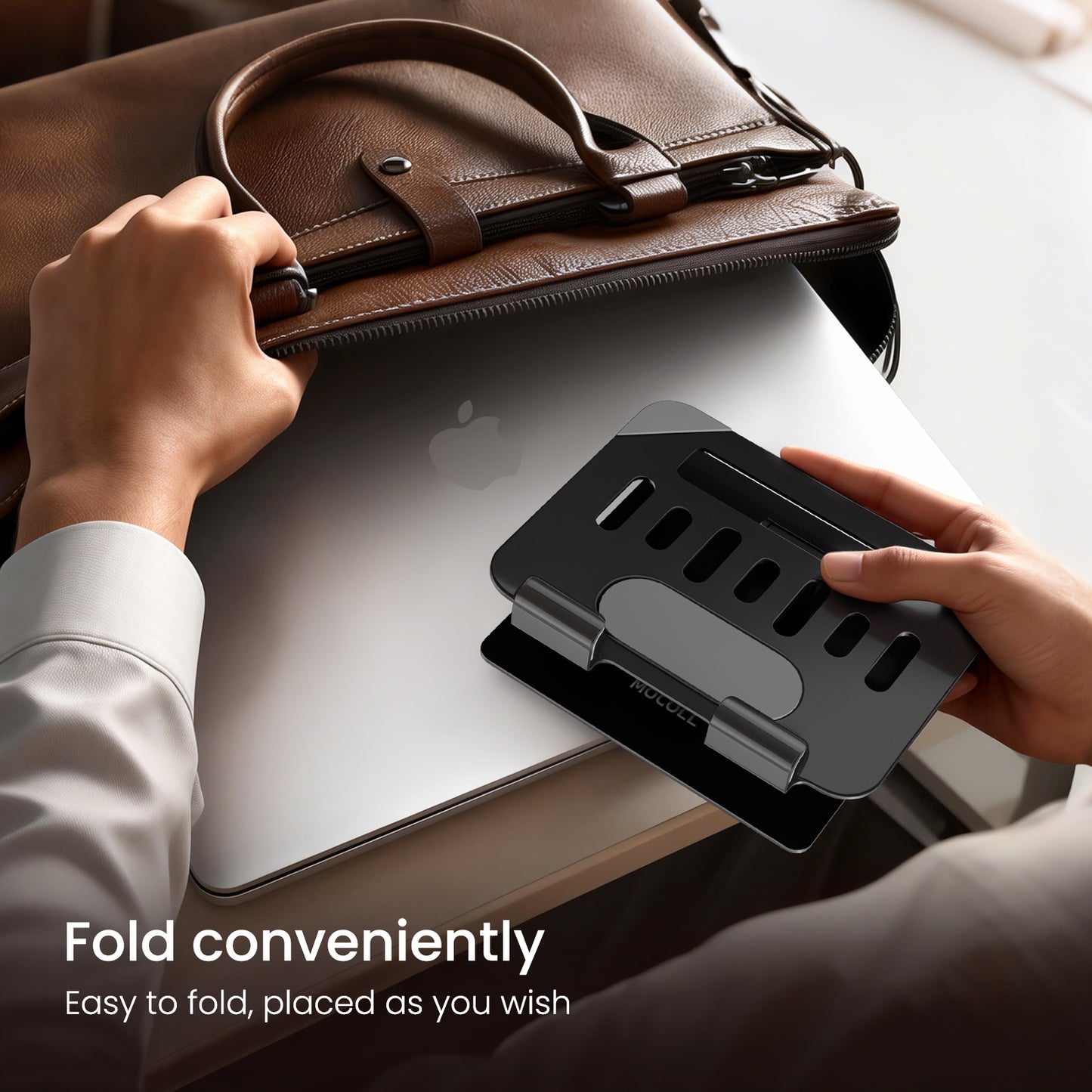 MOCOLL 360° Rotating Desk Stand – Durable Carbon Steel Phone & Tablet Holder with Stable Base