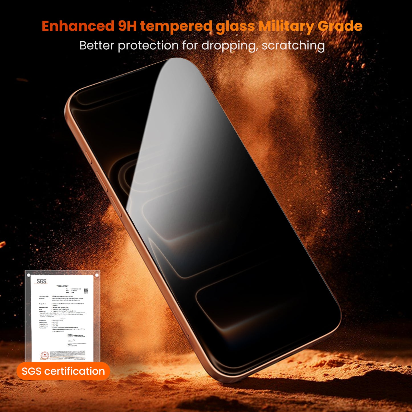 Apple 17 Pro tempered glass screen protector