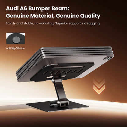 MOCOLL 360° Rotating Desk Stand – Durable Carbon Steel Phone & Tablet Holder with Stable Base