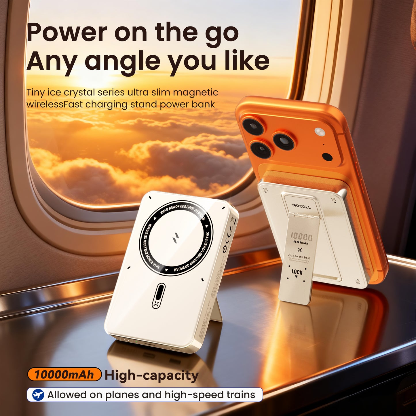 20W Portable Power Bank with Magnetic Wireless Charging