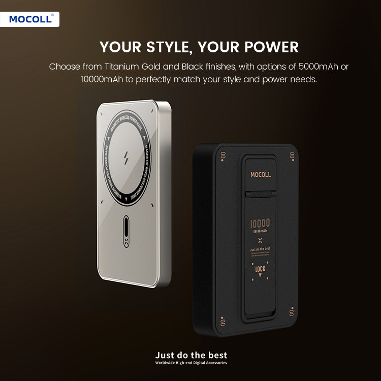 MOCOLL 20W Portable Power Bank with Magnetic Wireless Charging