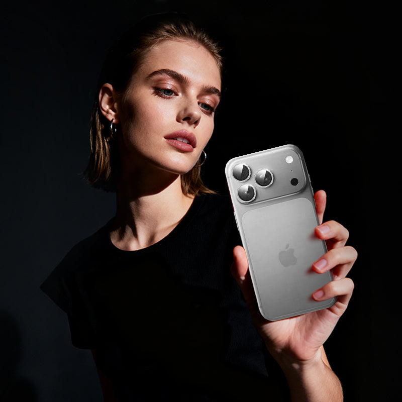 Lens Tempered  Glass  With Metal Frame - Silver