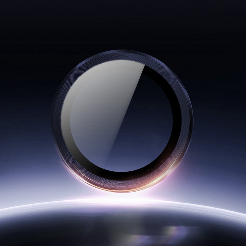 Lens Tempered  Glass  With Metal Frame - Blue