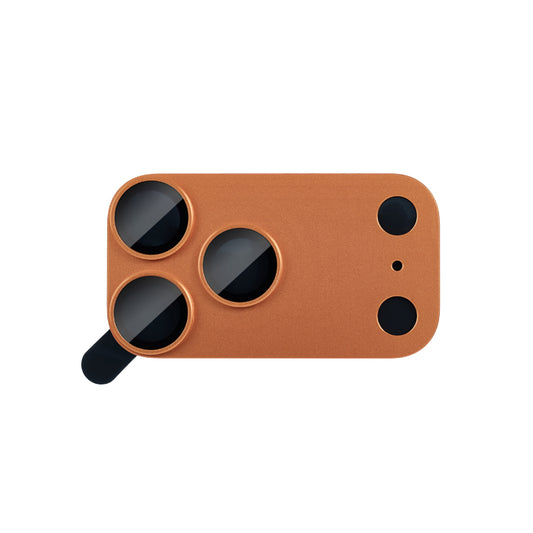 Lens Tempered  Glass  With Metal Frame  （Integrated ）- Orange